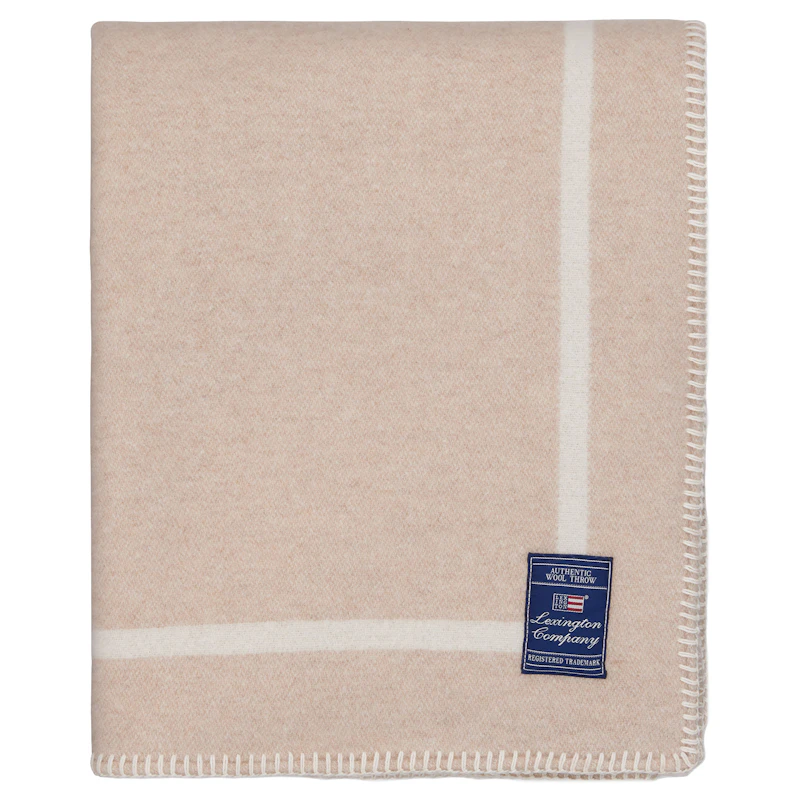 Bear Jacquard Pledd 130x170 cm, Beige