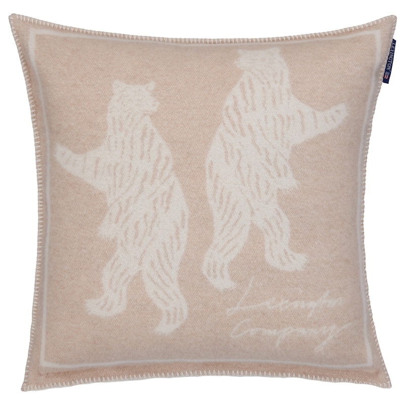 Bears Jacquard Putetrekk 50x50 cm, Beige