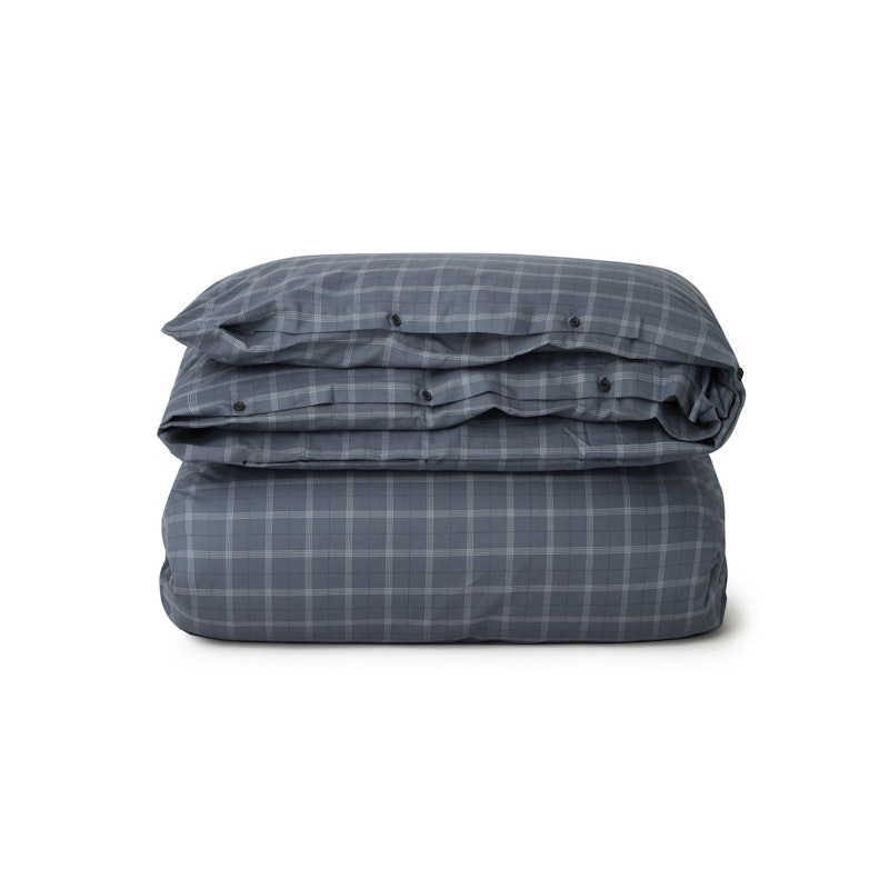 Checked Lyocell/Cotton Pin Point Oxford Dynetrekk, 220x220 cm