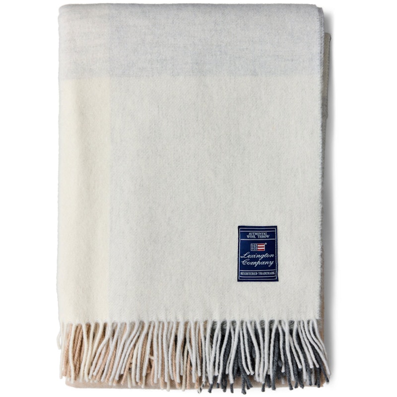 Checked Recycled Wool Pledd 130x170 cm