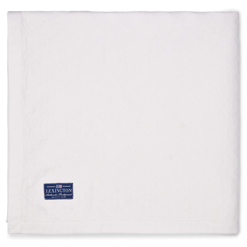 Diamond Jacquard Sengeteppe 160x240 cm, Hvit