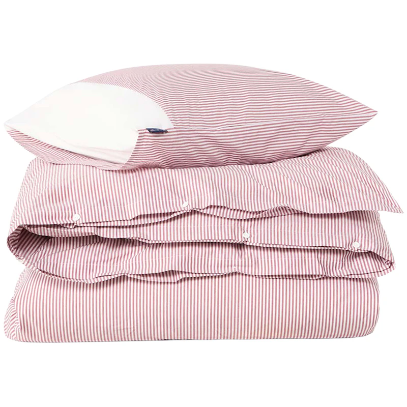 Striped Sengesett 220x220 + 50x60x2 cm, Fiken / Hvit