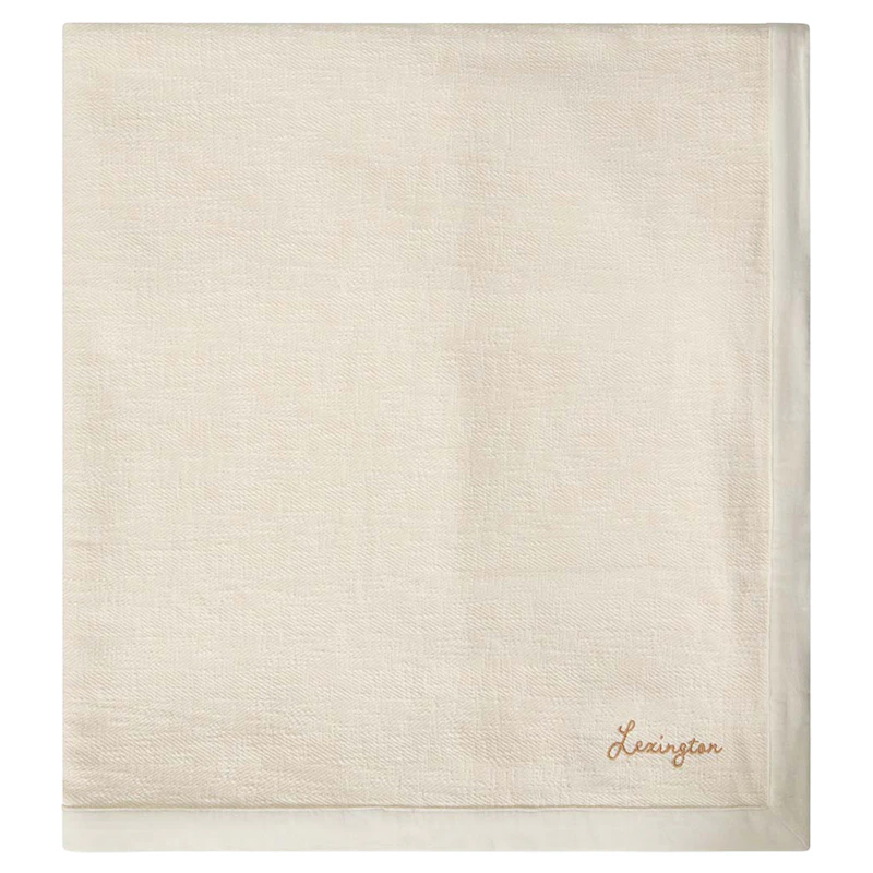 Herringbone Sengeteppe 260x240 cm, Lys Beige