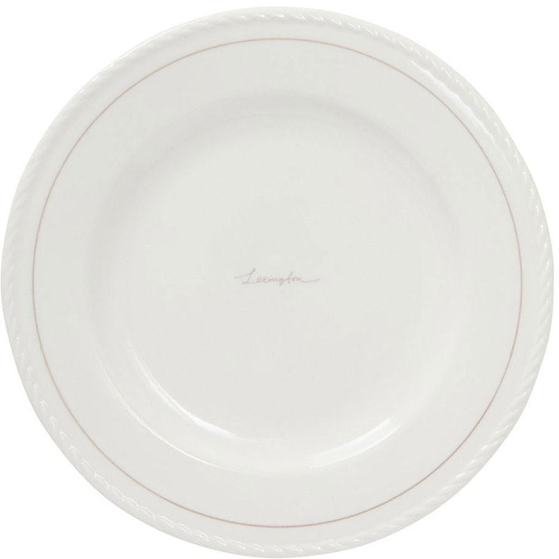Lexington Porcelain Desserttallerken 22 cm 4-pk, Hvit / Beige