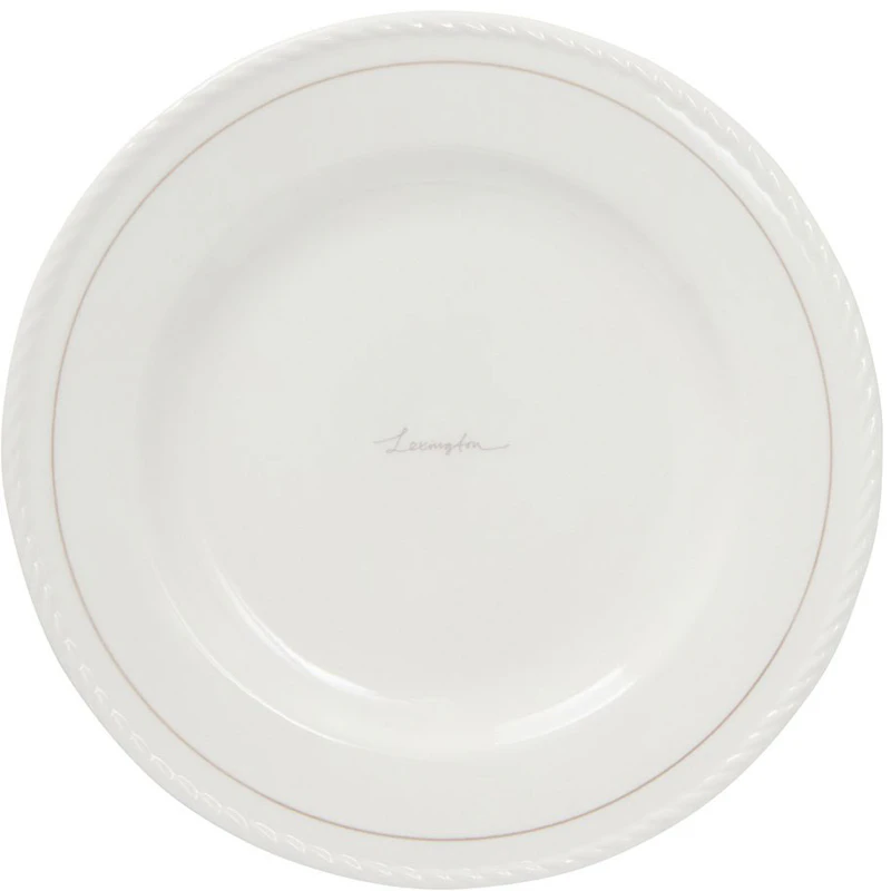 Lexington Porcelain Desserttallerken 22 cm 4-pk, Hvit / Beige