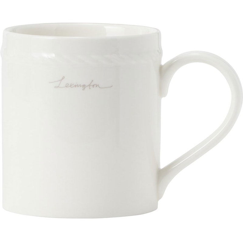 Lexington Porcelain Krus 8 cm, Hvit / Beige