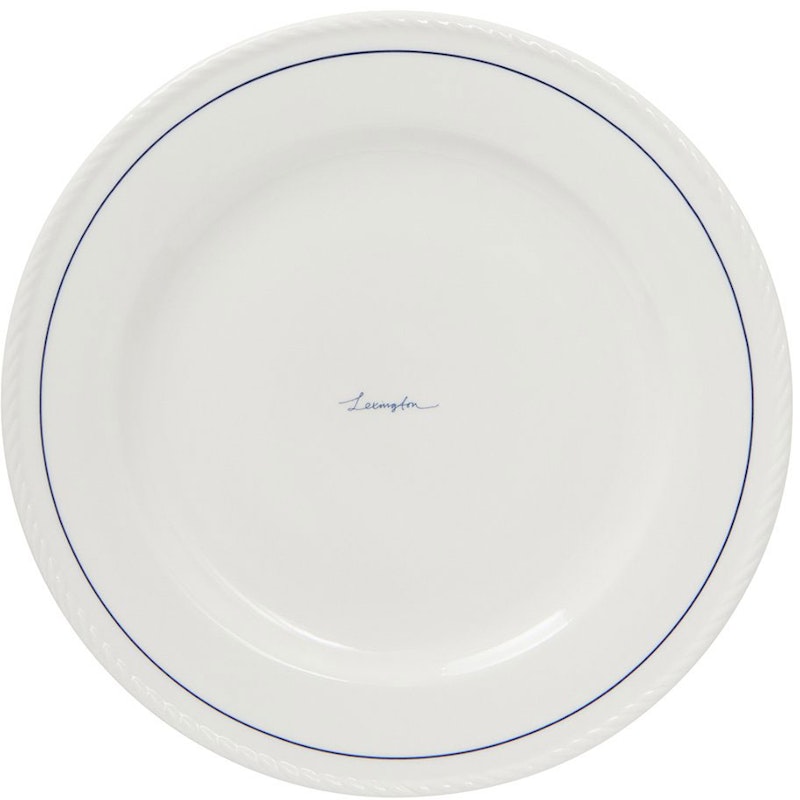 Lexington Porcelain Middagstallerken 27,5 cm 4-pk, Hvit / Mørkeblå