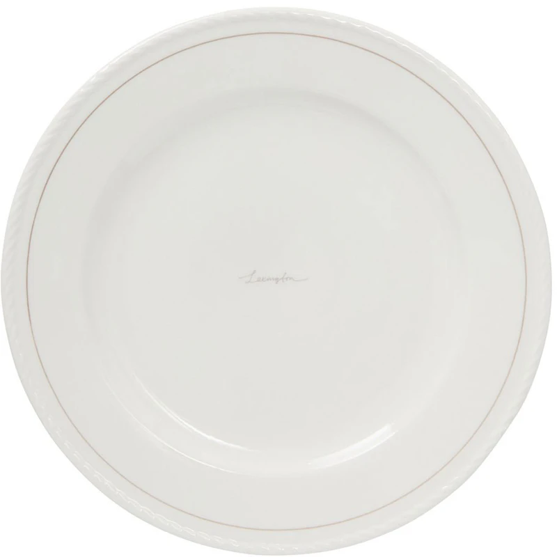 Lexington Porcelain Middagstallerken 27,5 cm 4-pk, Hvit / Beige
