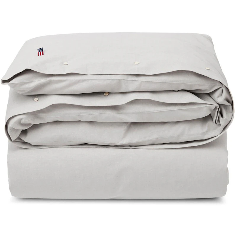 Pin Point Gray Cotton Dynetrekk, 220x220 cm