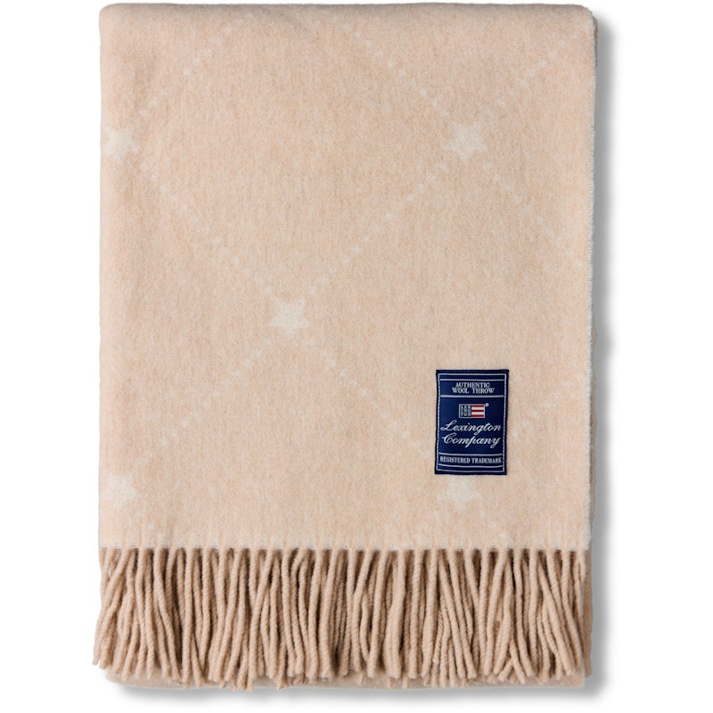 Signature Star Pledd 130x170 cm, Hvit / Beige