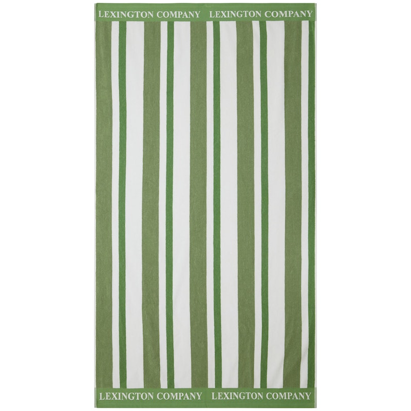 Striped Strandhåndkle 100x180 cm, Grønn