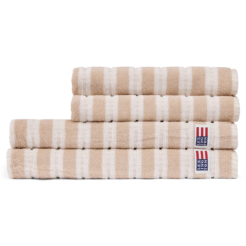 Striped Håndkle 70x130 cm, Beige