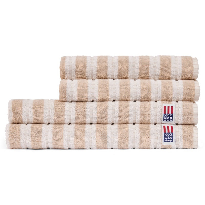 Striped Håndkle 70x130 cm, Beige