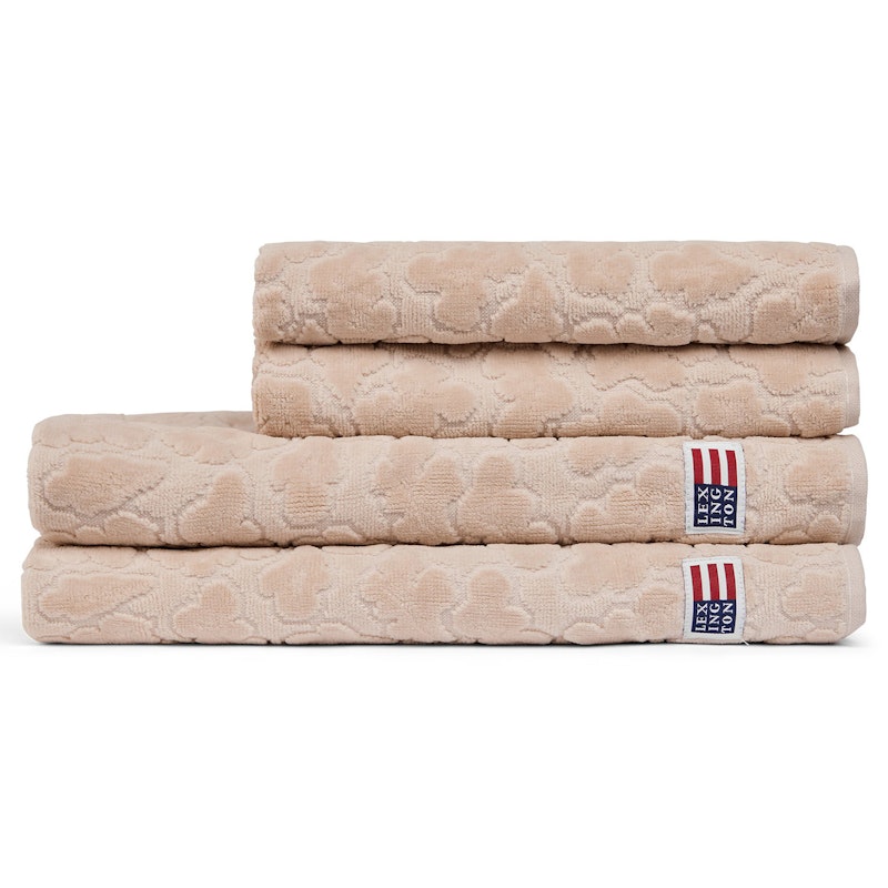 Velour Jacquard Leaves Håndkle 70x130 cm