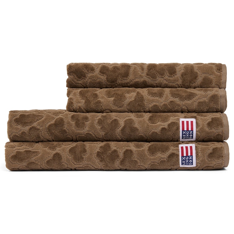 Velour Jacquard Leaves Håndkle 70x130 cm