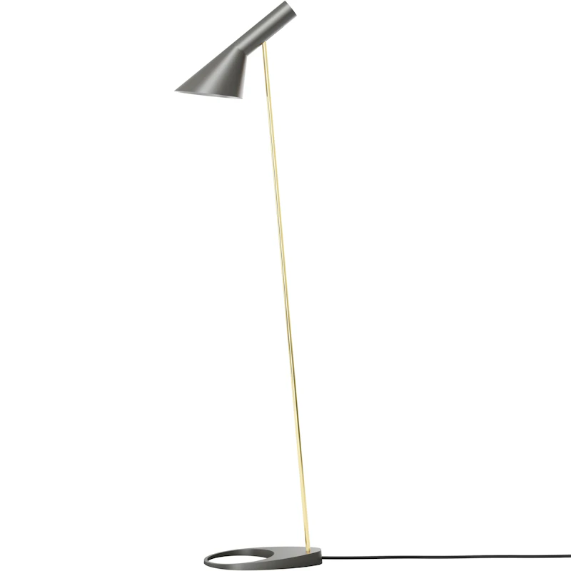 AJ Gulvlampe, Varmgrå / Messing