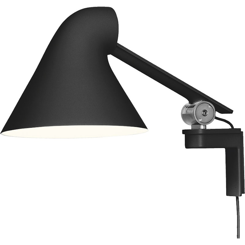 NJP Vegglampe Kort Arm, Sort