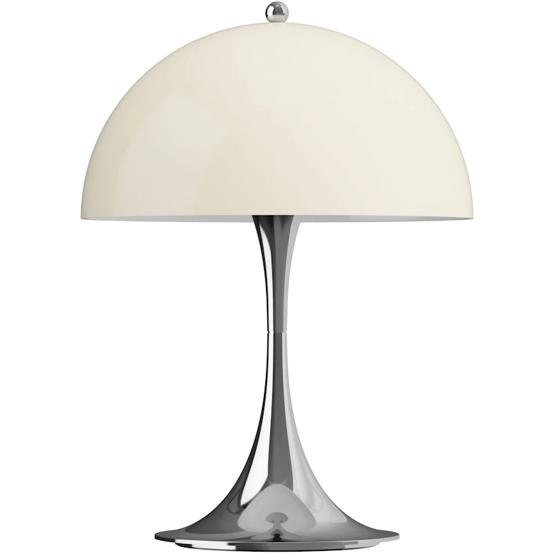 Panthella 250 Bordlampe Bærbar, Krom / Opal Beige
