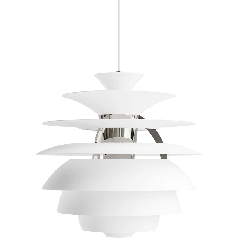 PH Snowball Pendel, Soft White / Krom