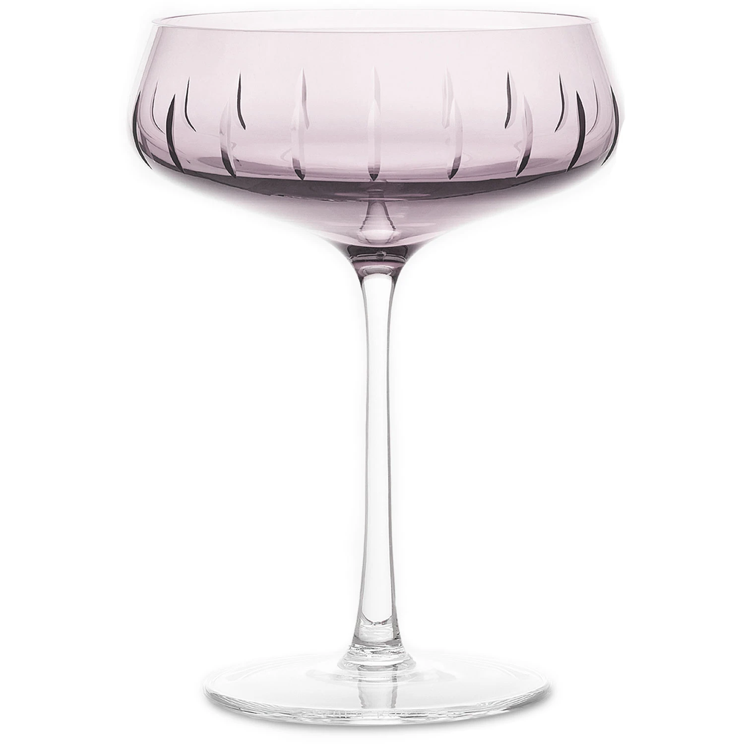 Single Cut Champagneglass, Rose