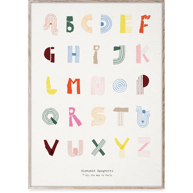 Alphabet Spaghetti Eng Plakat, 50x70 cm