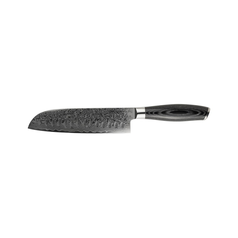 Akio Santoku-Kniv Olivenslipt 18 cm, Sort