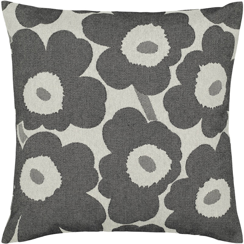 Pieni Unikko Putetrekk 47x47 cm, Off-white/Charcoal