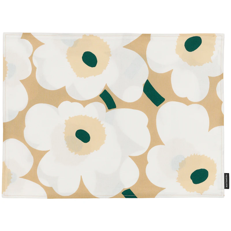 Pieni Unikko Spisebrikke 35x40 cm, Sand / Emerald