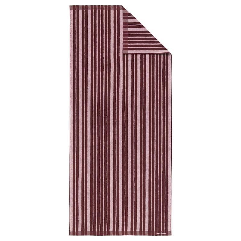Raide Badehåndkle 70X150 cm, Rosa/Vinrød