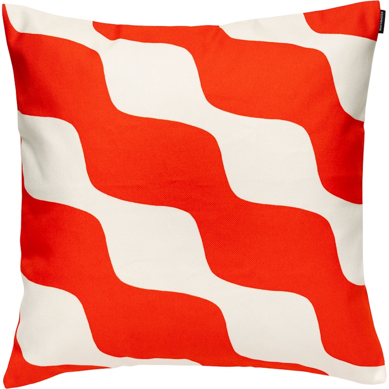 Taifuuni Putetrekk 50x50 cm, Off-White / Orange Red