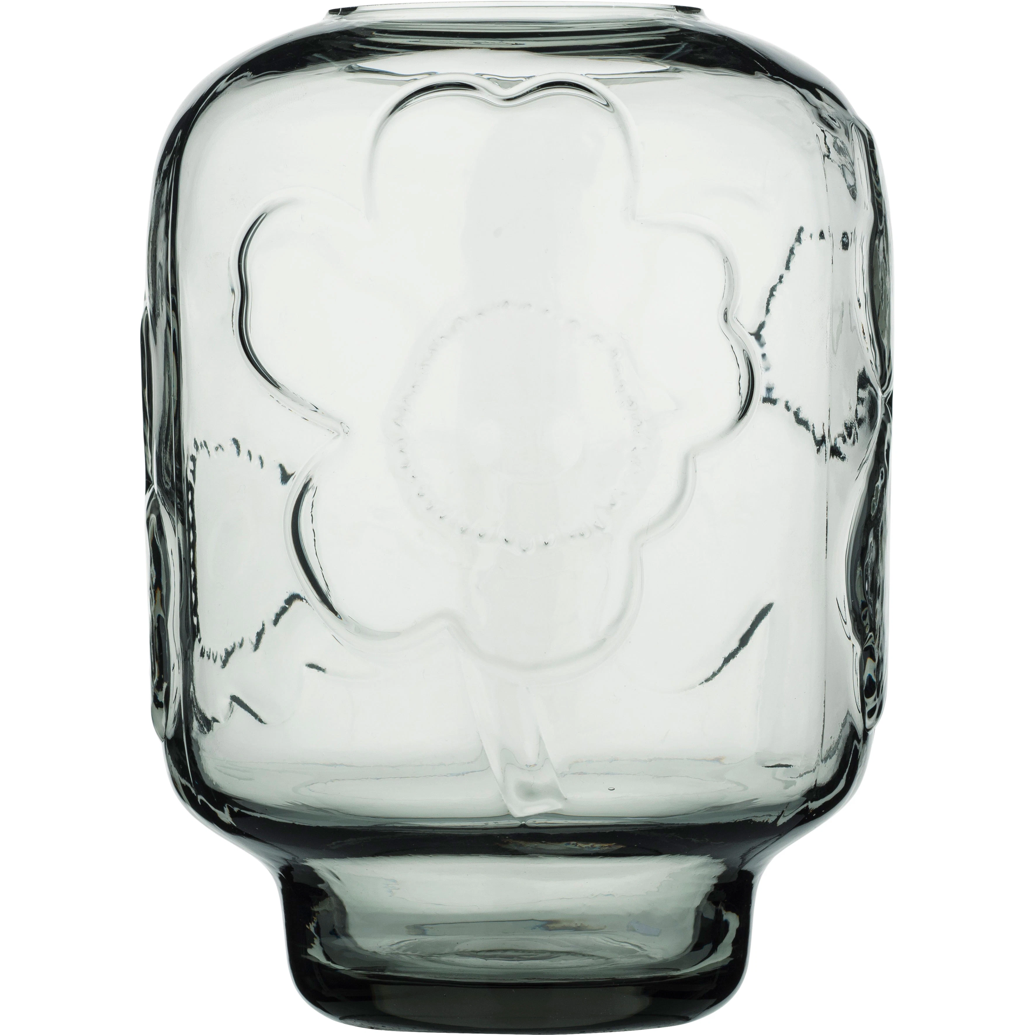Unikko Glassvase 18 cm, Misty Grey