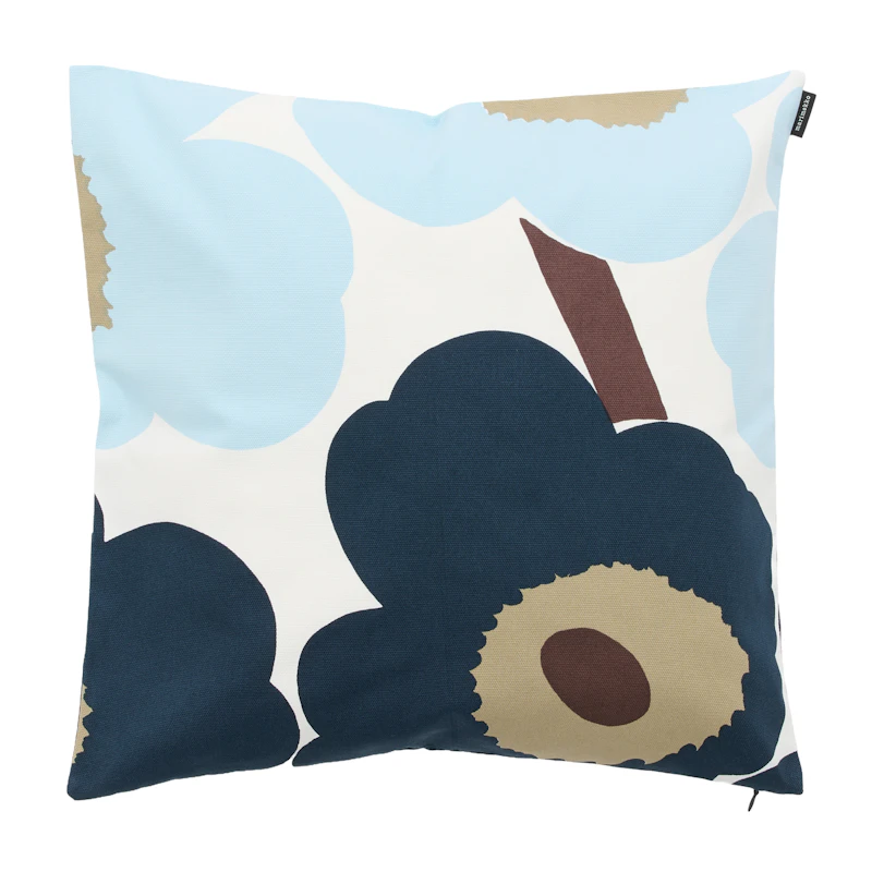 Unikko Putevar 80x80 cm, Off-white / Blueberry