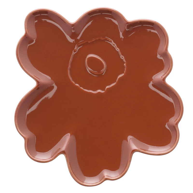 Unikko Shape Tallerken 20 cm, Kastanje
