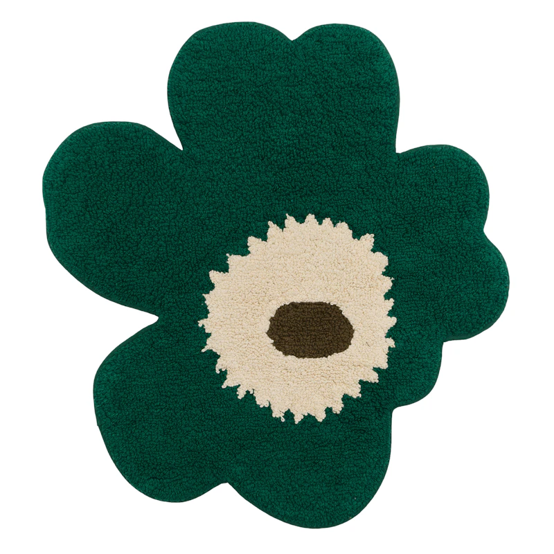 Unikko Baderomsmatte 73X74 cm, Sand / Emerald