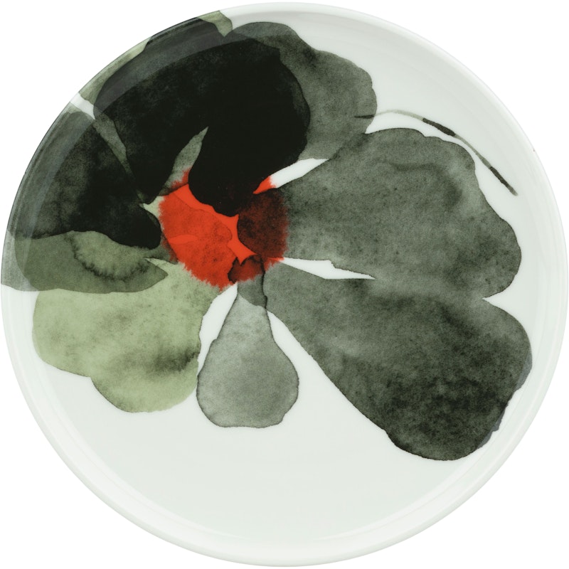 Valssi Tallerken 20 cm, Hvit / Skogsgrønn / Tomato Red