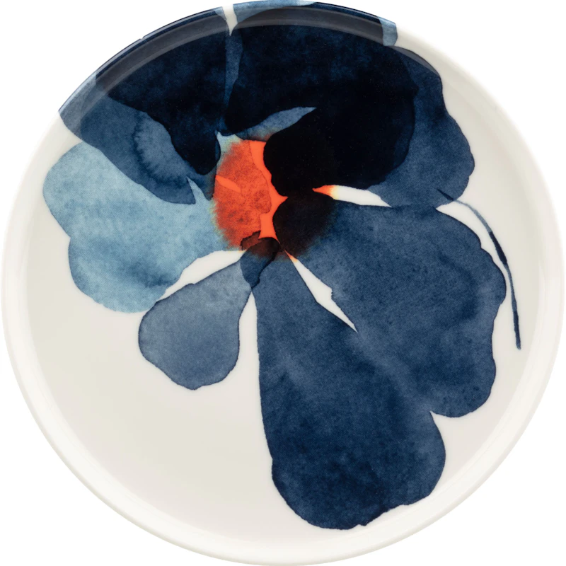 Valssi Tallerken 20 cm, Hvit / Blå / Oransje