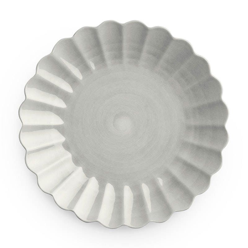 Oyster Tallerken, Grå, 28 cm