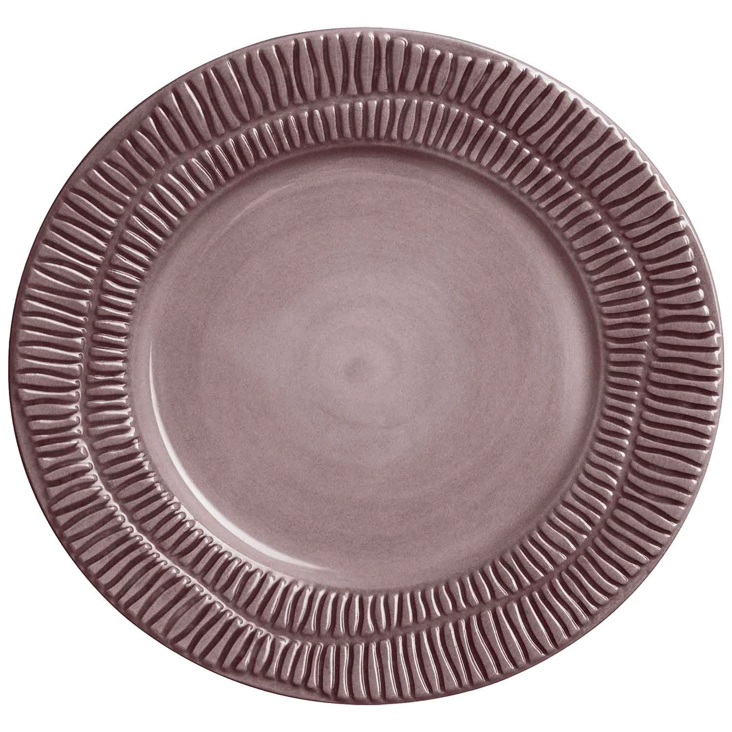 Stripes Tallerken 21 cm, Plomme