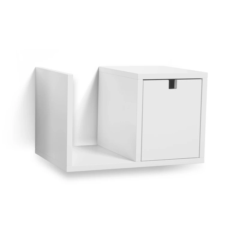 Falsterbo Bedside Table Wall Mounted, White Lacquer