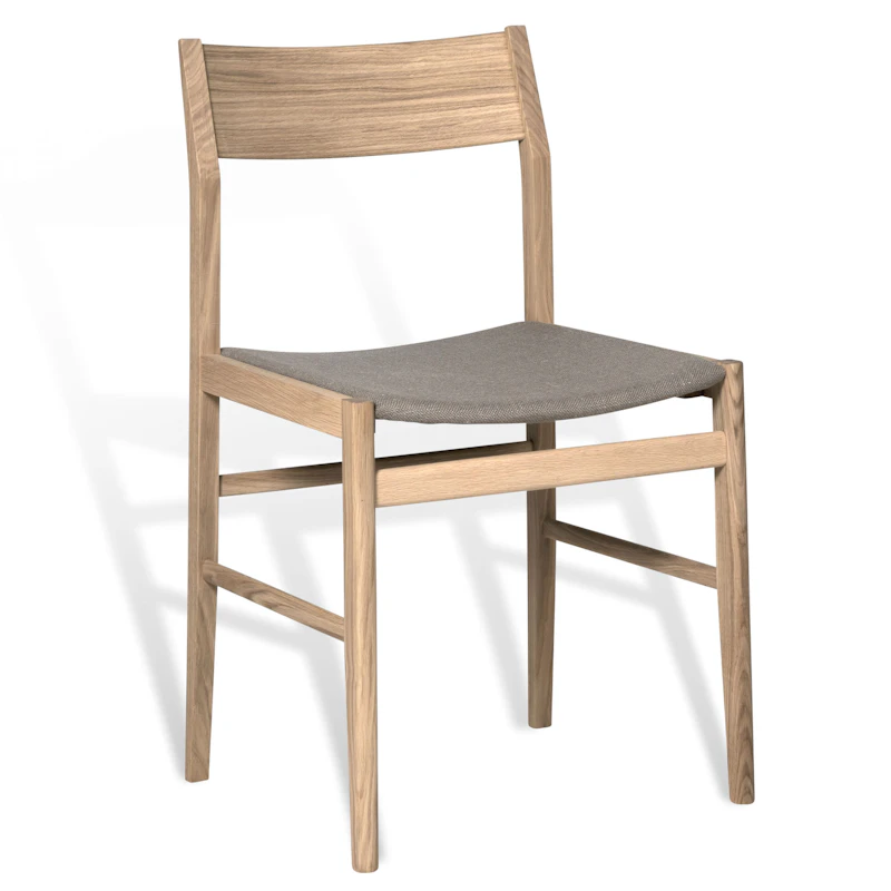 Siza Stol, Hvitpigmentert Eik / Beige
