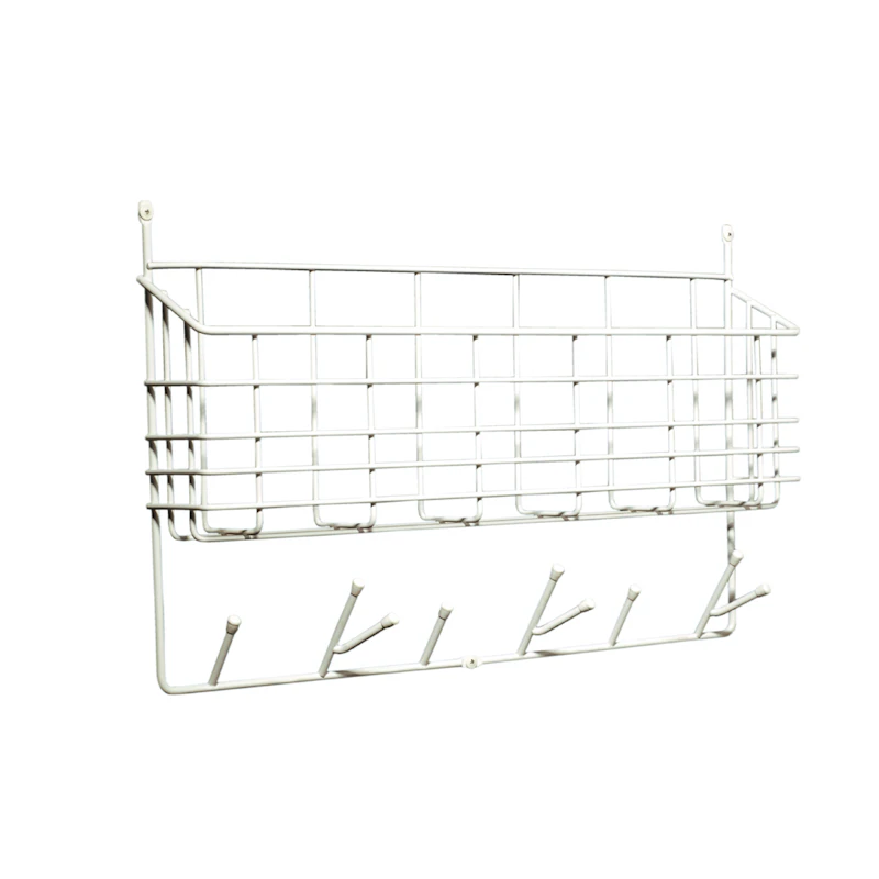 Mitten Shelf Kurv/Kroker, Hvit