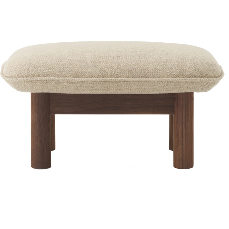 Brasilia Ottoman Valnøtt, Bouclé 02 Beige