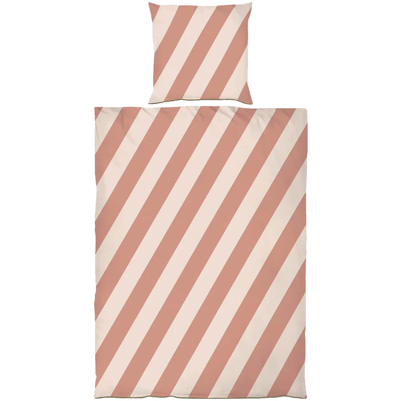 Diagonal Sengesett 140x220 + 60x63 cm, Sand / Brick