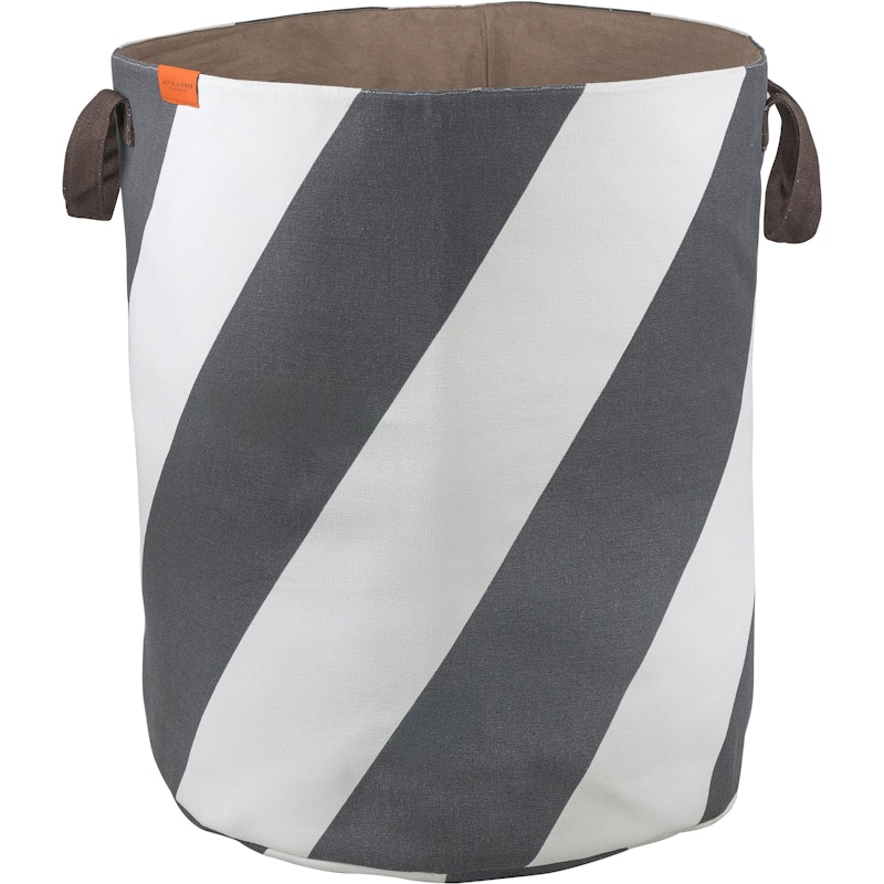 Diagonal Skittentøyskurv, Off-white / Mørkegrå