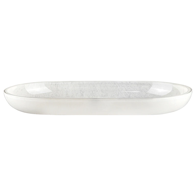 Opal Glass Dish, Linen