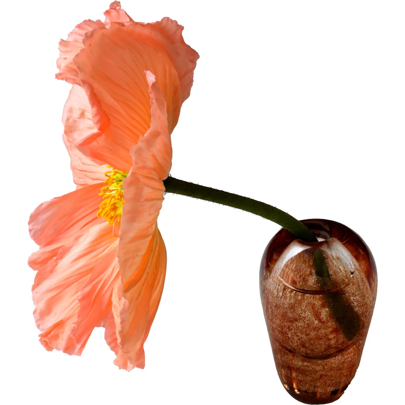 Liv Vase Munnblåst Glass, Brun