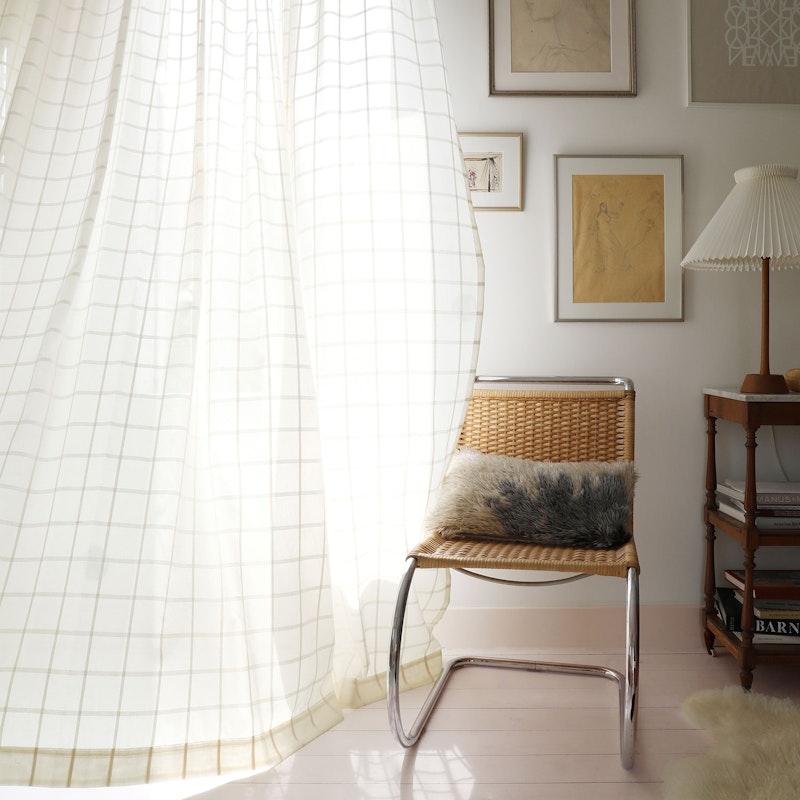 Selma Gardin Dobbel Bredde Natur, 290x250 cm