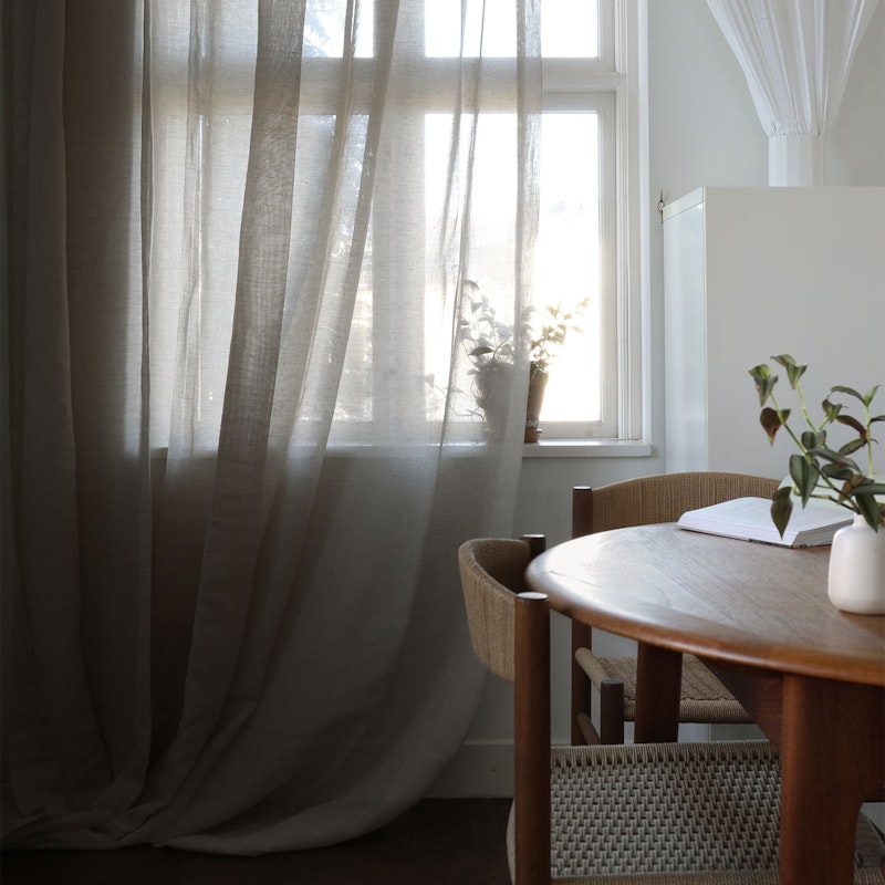 Sophie Gardin Dobbel Bredde Natur, 290x250 cm