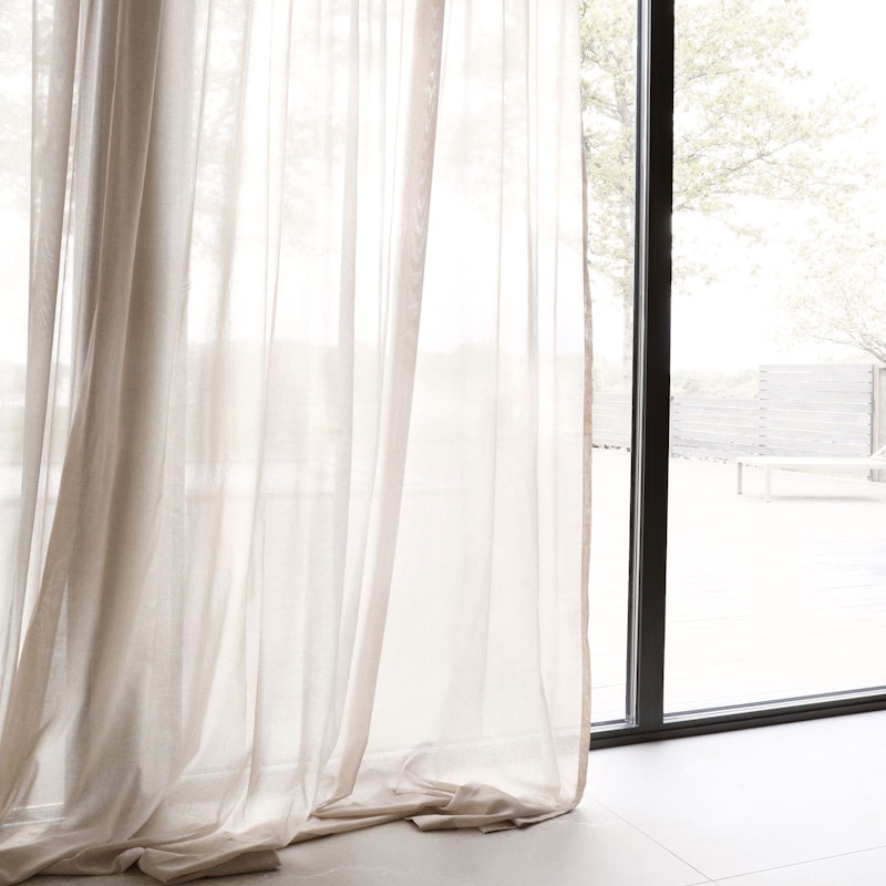 Vivi Gardin Resirkulert Stoff Dobbel Bredde, Nature, 290x250 cm