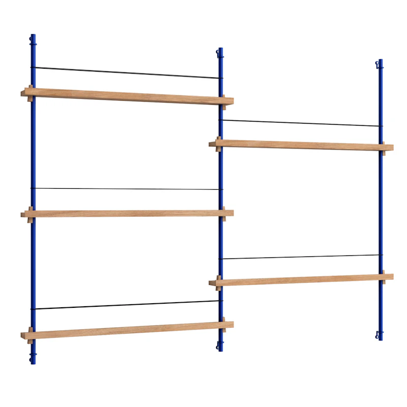 Magazine Hylle 123x162 cm, Oak/Dypblå